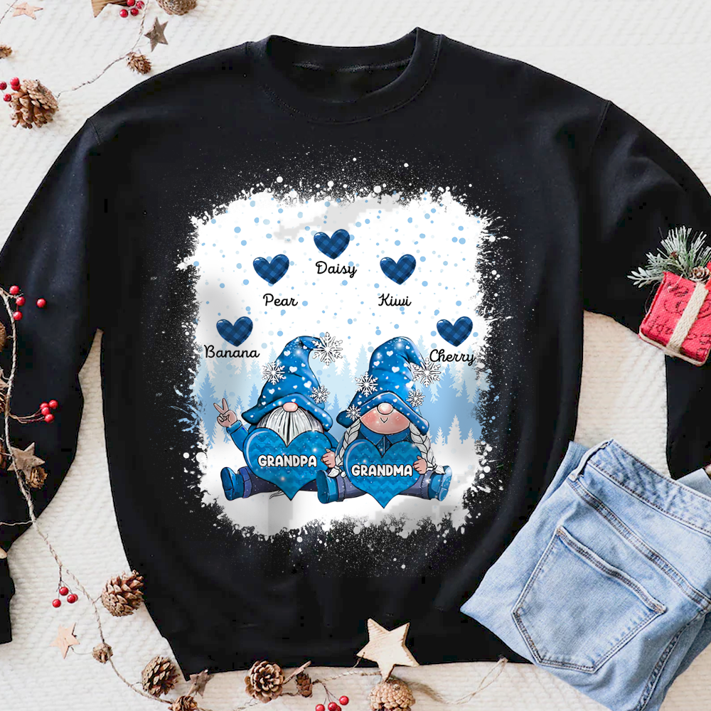 Custom Grandma Gnome Sweet Hearts Bleach T- Shirt, Hoodie , Christmas Gift For Family CustomCat