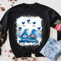 Thumbnail for Custom Grandma Gnome Sweet Hearts Bleach T- Shirt, Hoodie , Christmas Gift For Family CustomCat