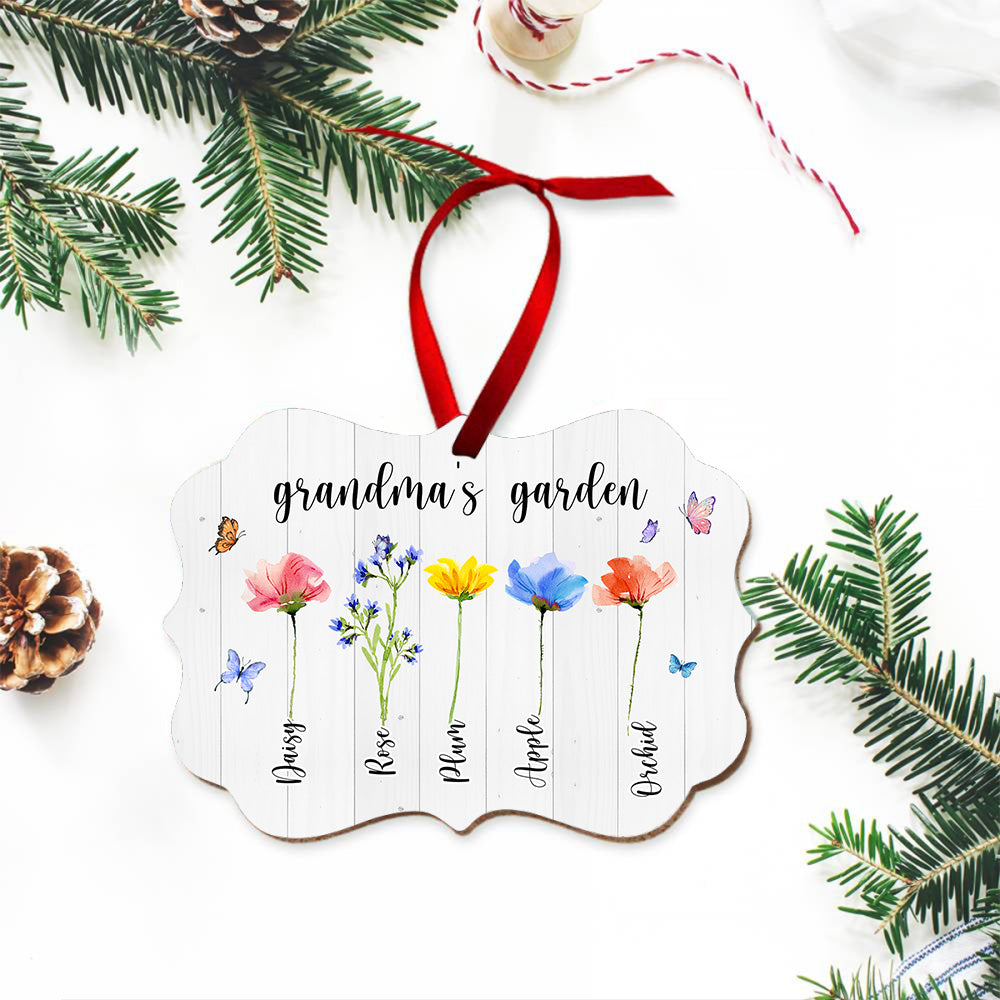 Personalized Grandma Garden Christmas Benelux MDF Ornament CHI-YEN