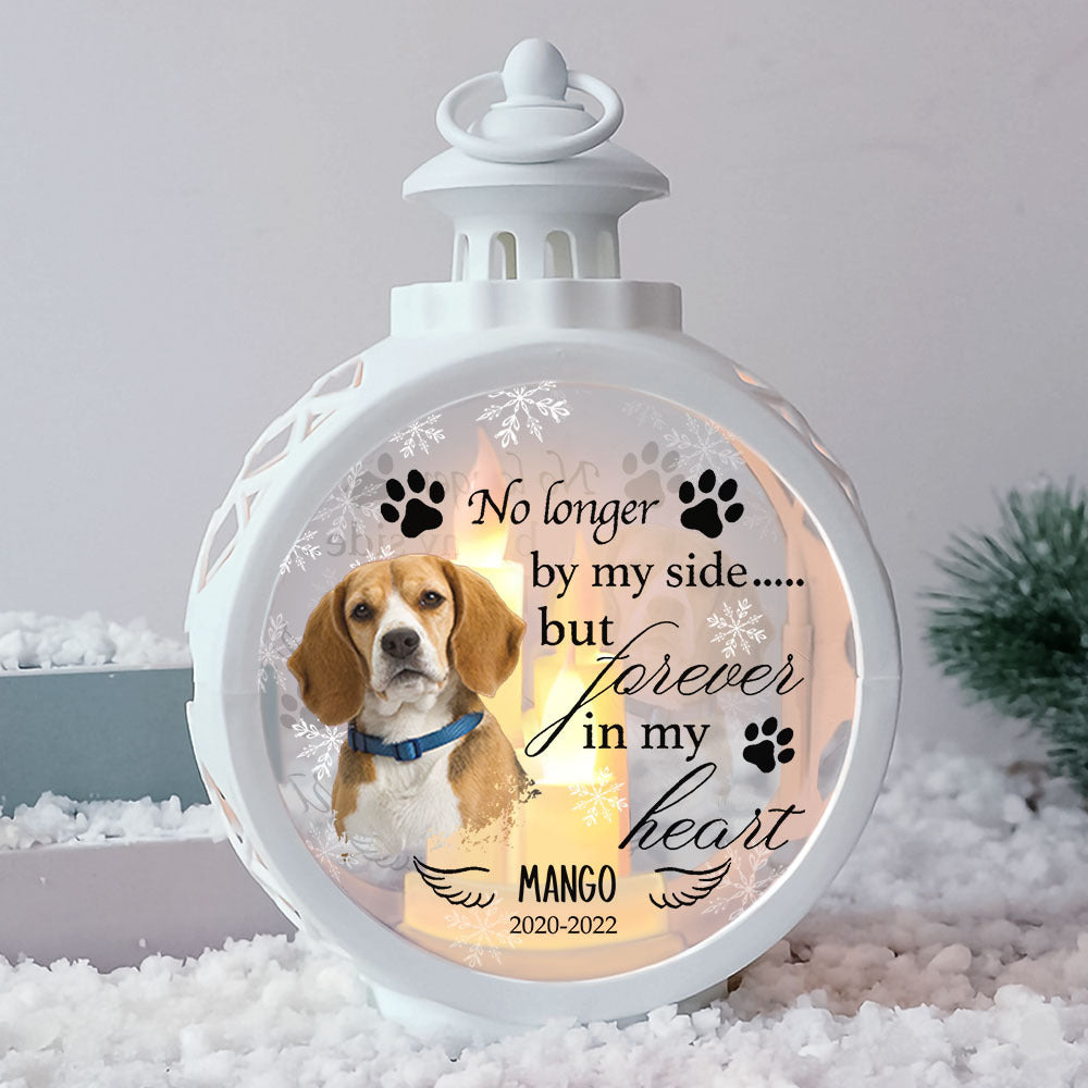 Custom No Longer By Our Side Pet Memorial LED Light Ornament, Memorial Gift YHN-THUY