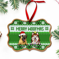 Thumbnail for Merry Woofmas Personalized Dog Christmas Pattern MDF Ornament, Customized Holiday Ornament CHI-YEN