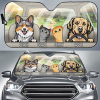 Thumbnail for Customize Cartoon Pet Car Sunshade, Gift For Dog Lover YHN-YEN