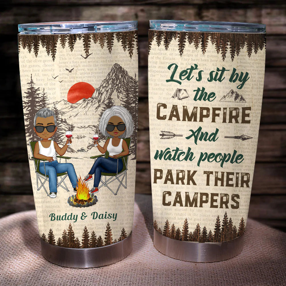 Personalized Camping Partners For Life Husband And Wife Tumbler, Gift For Camping Lover CHI-THUY