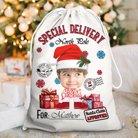 Thumbnail for Personalized Santa Sack - Christmas Gift For Family - Face Photo Santa Costumes