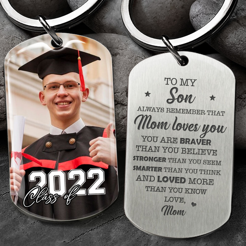 You're Braver Than You Believe Graduation Metal Keychain, Graduation Gift