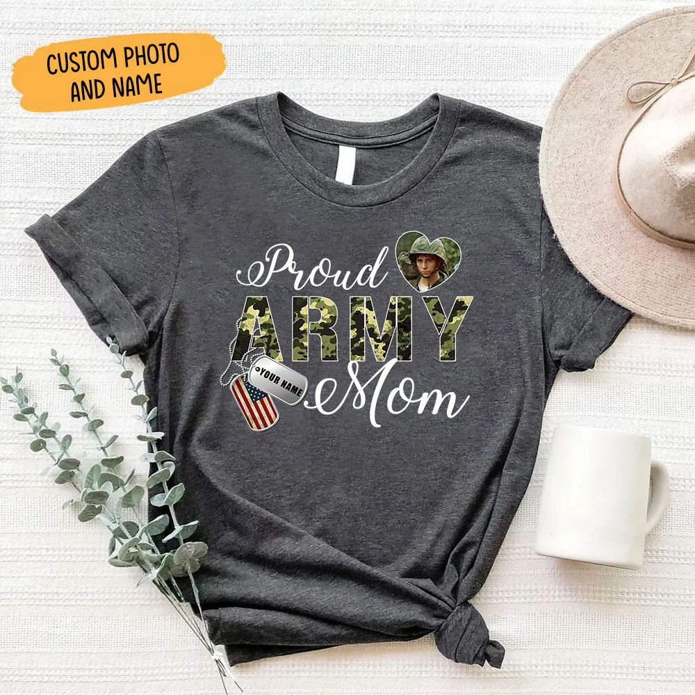 Family US Army T-Shirt, Proud Army Mom Shirt