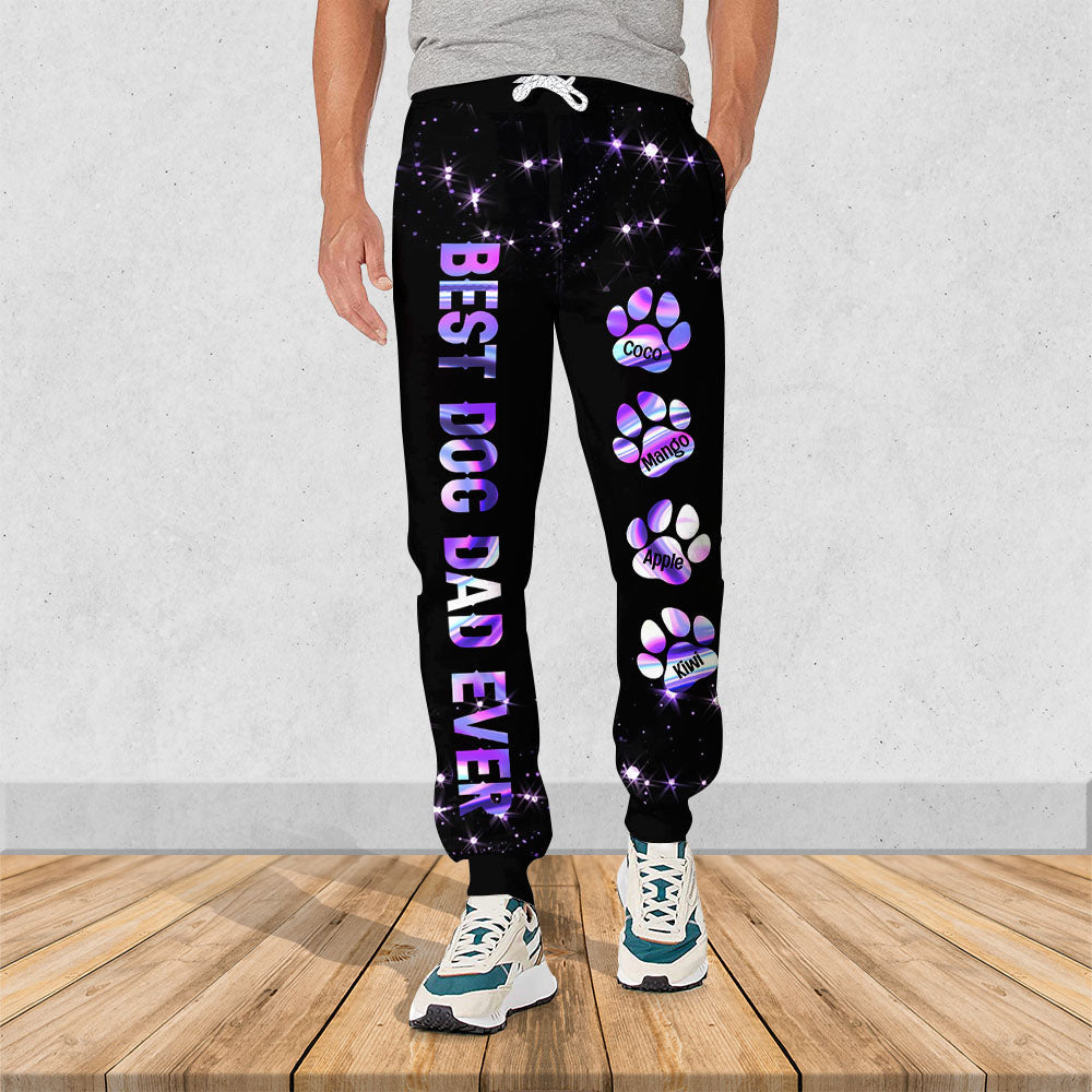 Custom Hologram Dog Mom Dog Dad Sweatpants, Best Gift For Dog Lovers Dung- Thuy