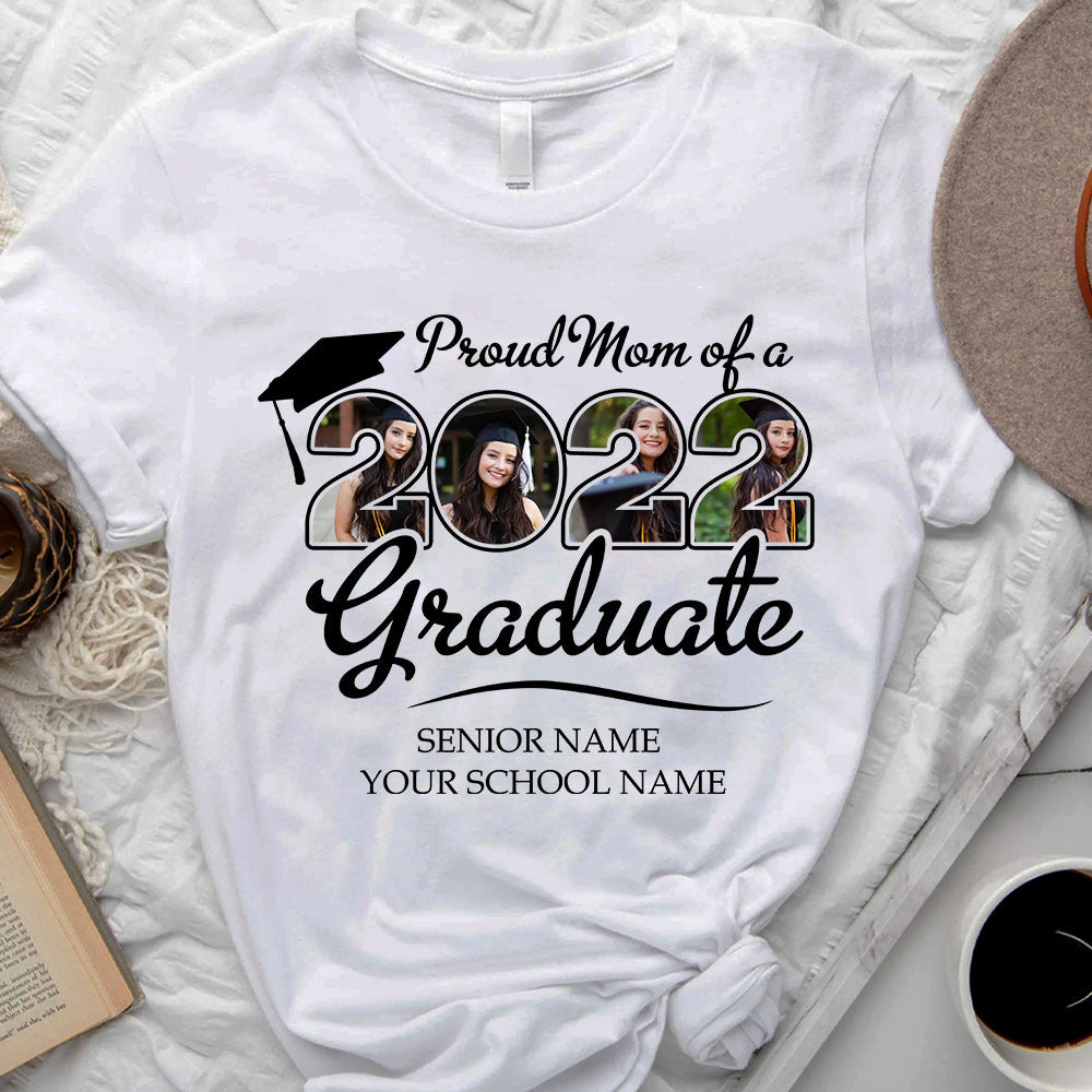 Proud Family Of A 2022 Graduate Shirt With 4 Images