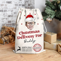 Thumbnail for Custom Christmas Delivery Face Photo Family Christmas Bag, Christmas Gift