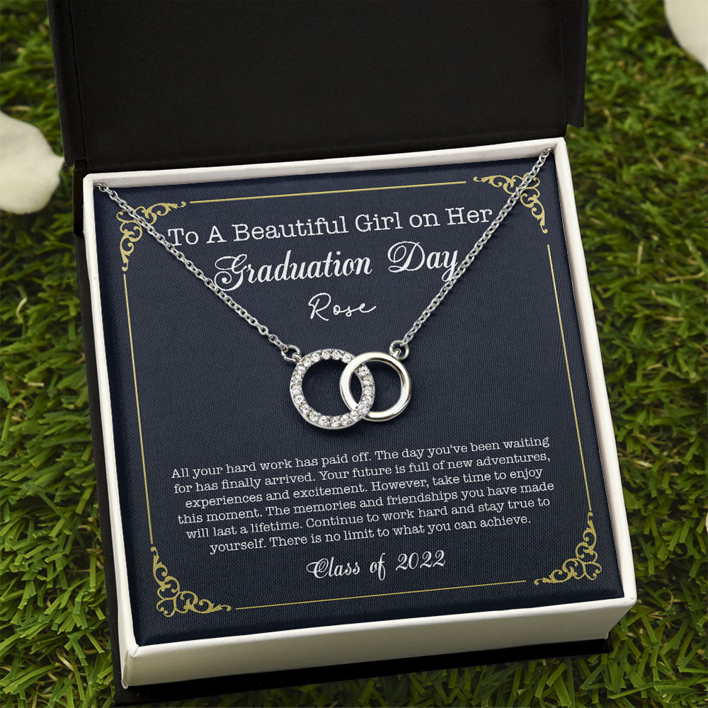 To A Beautiful Girl on Her Graduation Day Message Card Necklace