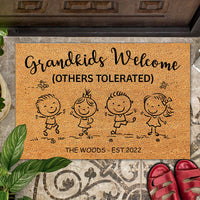 Thumbnail for Grandkids Welcome Others Tolerated Grandma Doormat