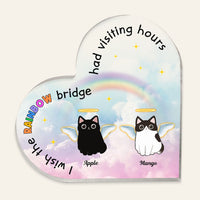 Thumbnail for The Rainbow Bridge Had Visiting Hours - Cat Memorial Gift - Heart Acrylic Plaque  - Heart Acrylic Plaque ChiThuy