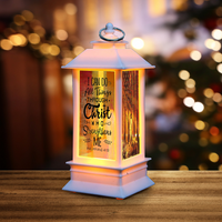 Thumbnail for Walking with the lambs I Can Do All Things Through Jesus Christ Lantern, Christmas Gift