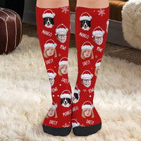 Thumbnail for Custom Face Cutout Photo Christmas Socks, Christmas Gift JonxiFon