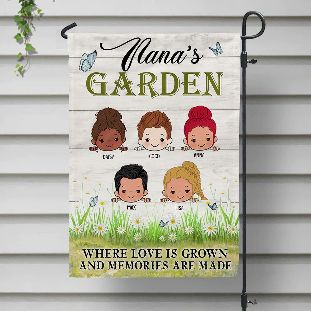 Nana's Garden Where Love Is Garden Flag, Grandma Gift