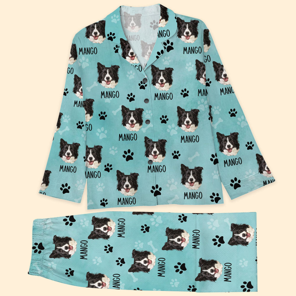 Custom Paws With Dog Cat Photo Pajamas Set, Pet Lover Gift