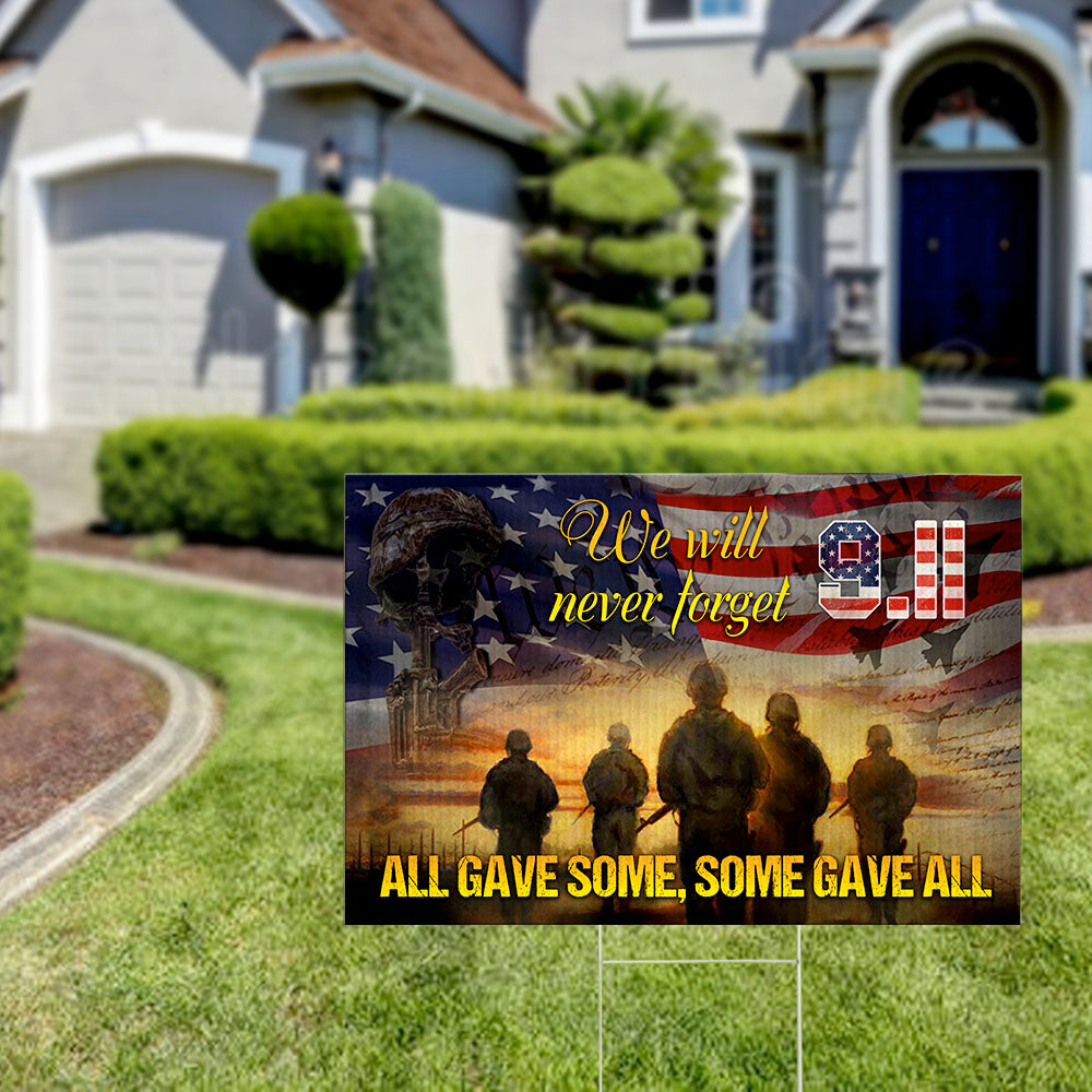 All Gave Some, Some Gave All Veteran Lawn Sign, 4th Of July Decoration