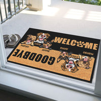 Thumbnail for Custom Welcome Goodbye Dog Doormat, DIY Home Decor Huyen-Thuy