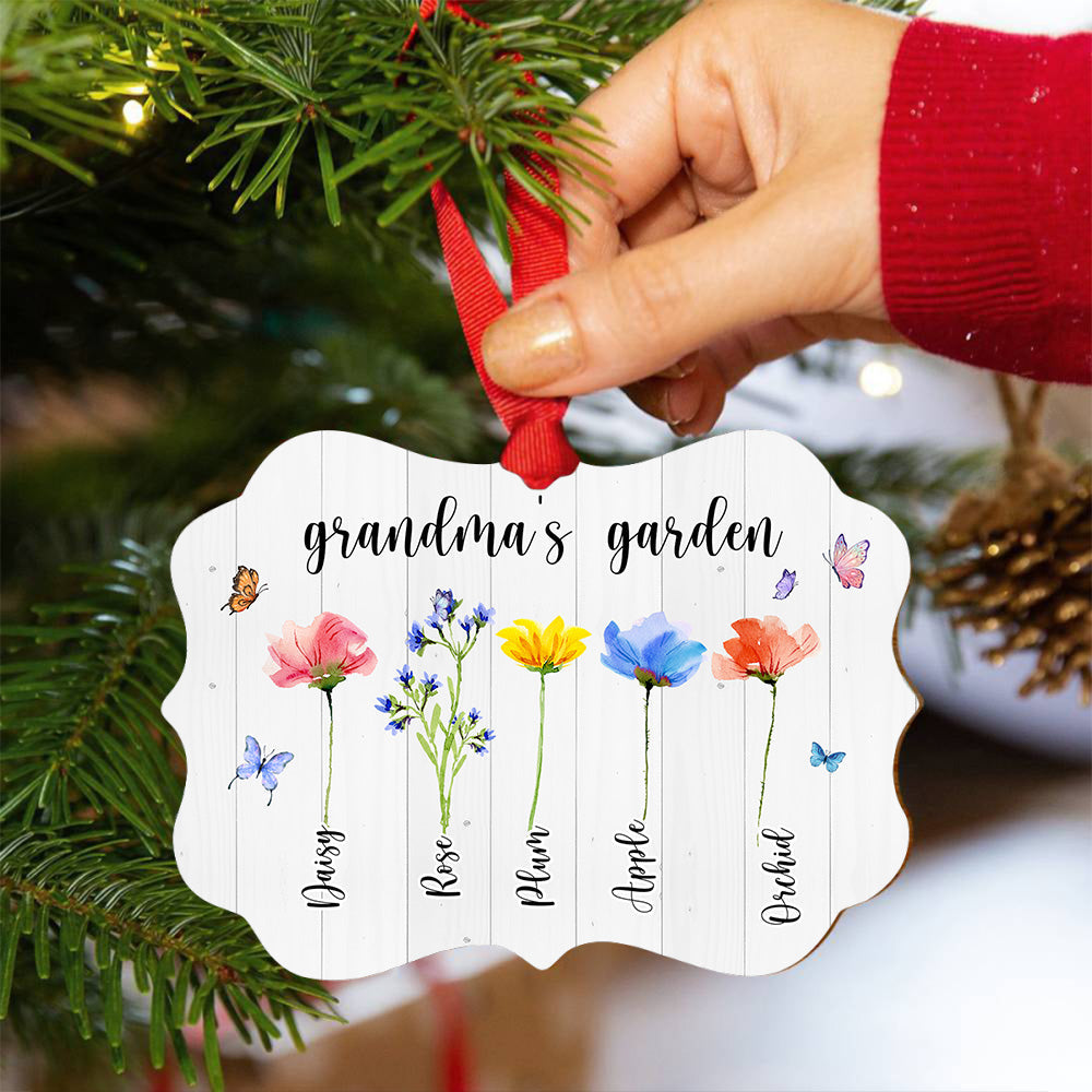 Personalized Grandma Garden Christmas Benelux MDF Ornament CHI-YEN