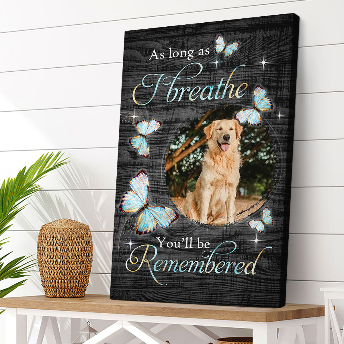 As Long As I Breathe You‘ll be Remembered Memorial Canvas