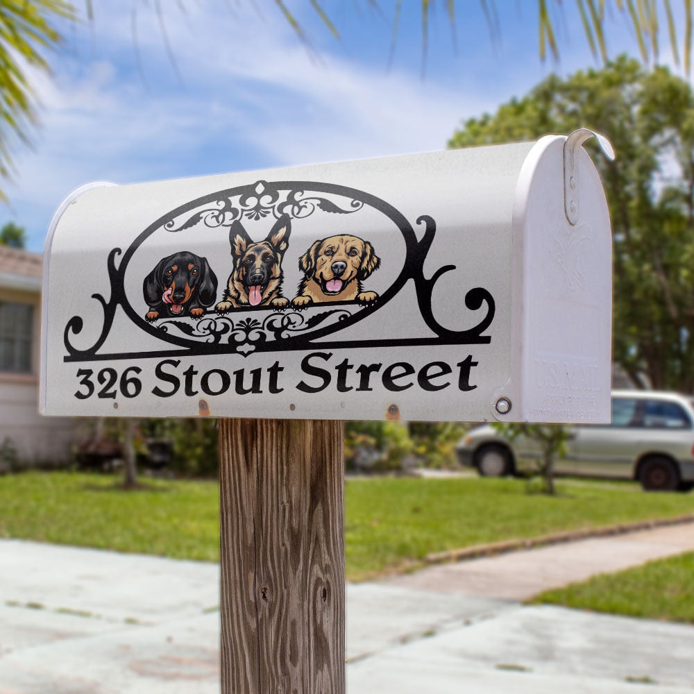 Dog Address Magnetic Mailbox Cover, Dog Lover Gift