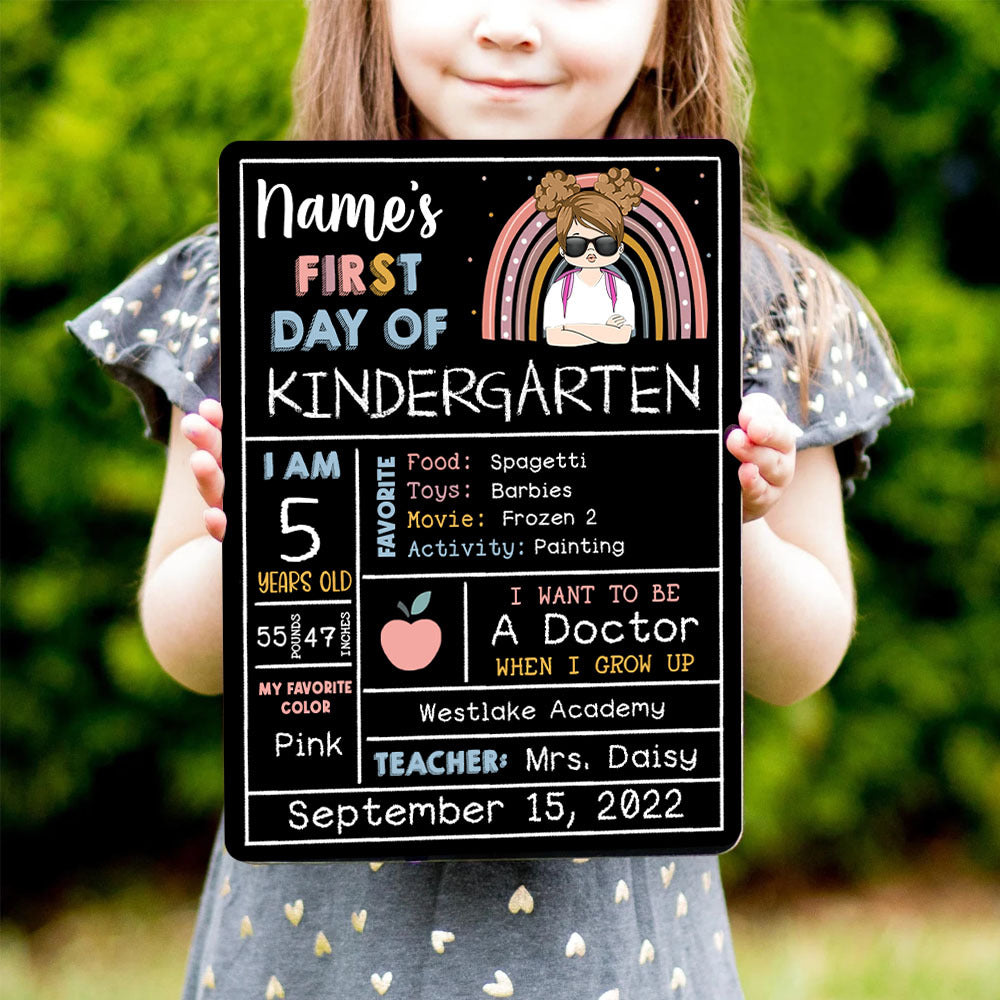 Reusable 2-in-1 First & Last Day Of School Chalkboard Sign