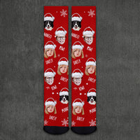 Thumbnail for Custom Face Cutout Photo Christmas Socks, Christmas Gift JonxiFon