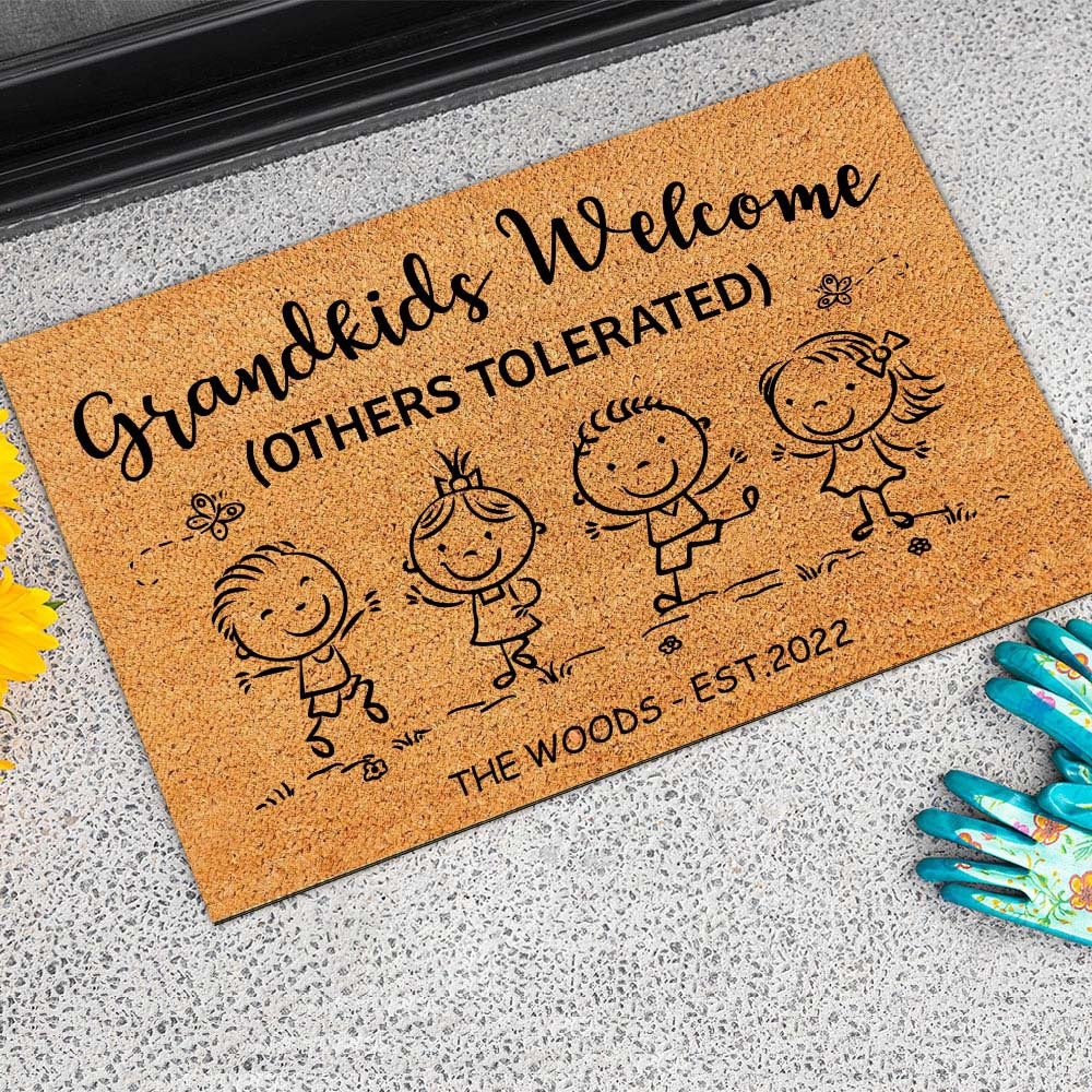 Grandkids Welcome Others Tolerated Grandma Doormat