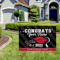 Thumbnail for Congrats Class Of 2022 Graduation Lawn Sign With Stake