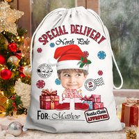 Thumbnail for Personalized Santa Sack - Christmas Gift For Family - Face Photo Santa Costumes