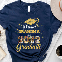 Thumbnail for Proud Mom With Gold Glitter Graduation T-shirt, Custom 4 Images