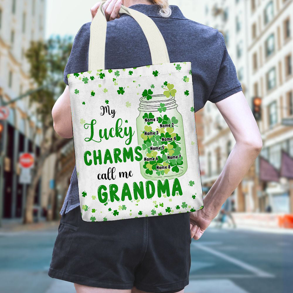 Personalized Mom Grandma Patrick's Day Blessings Tote Bag , Gift For Irish Mom JonxiFon