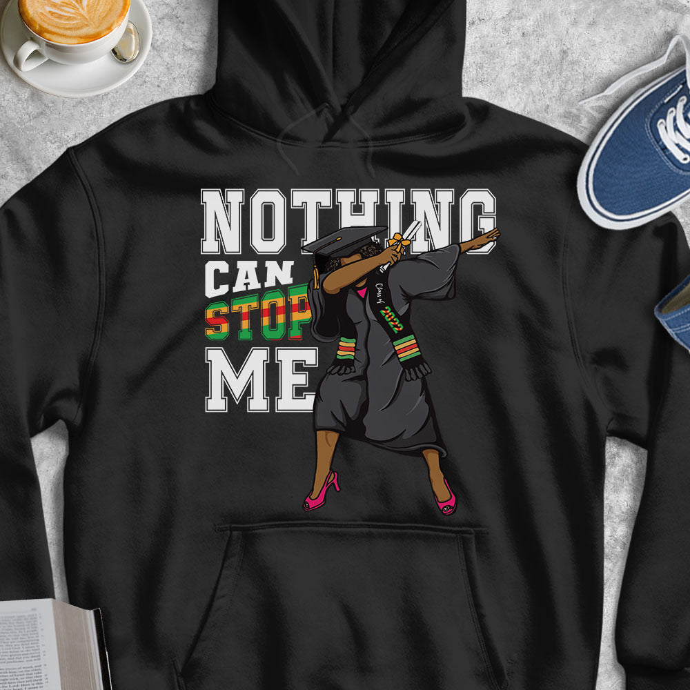 Nothing Can Stop Me Dabbing Black Girl Graduation T-Shirt