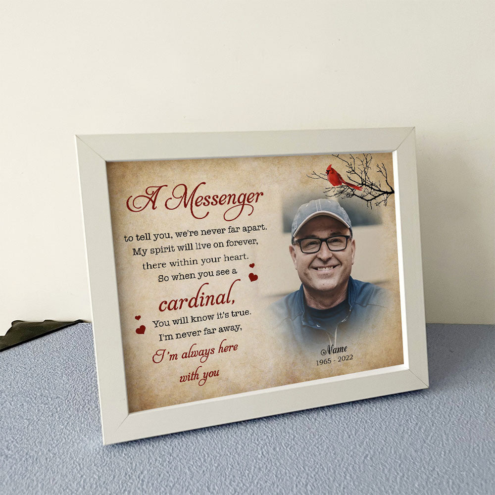 A Messenger To Tell You Cardinal Memorial Photo Frame