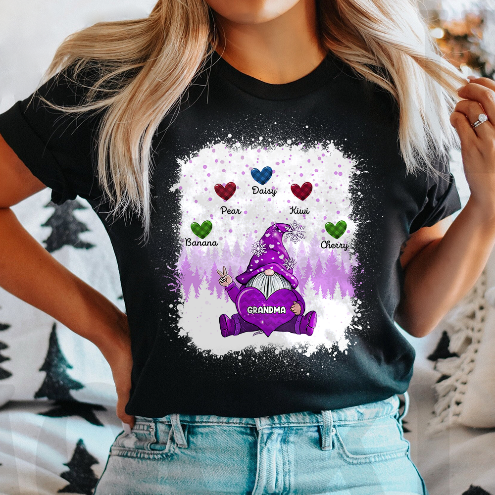 Custom Grandma Gnome Sweet Hearts Bleach T- Shirt, Hoodie , Christmas Gift For Family CustomCat