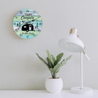 Thumbnail for Custom Making Memories One Campsite Camping Wall Wooden Clock, Gift For Camper