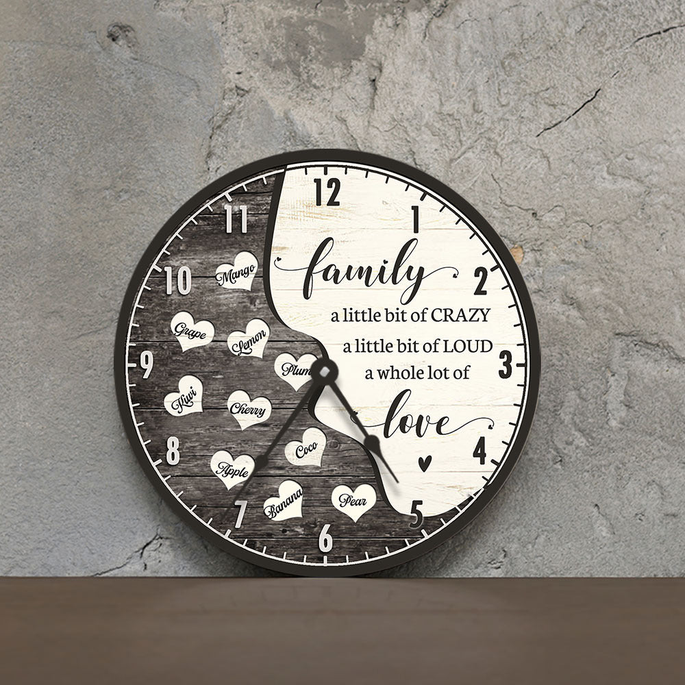 Personalized Family A Whole Of Love Wall Wooden Clock, Gift For Family CHI-THUY