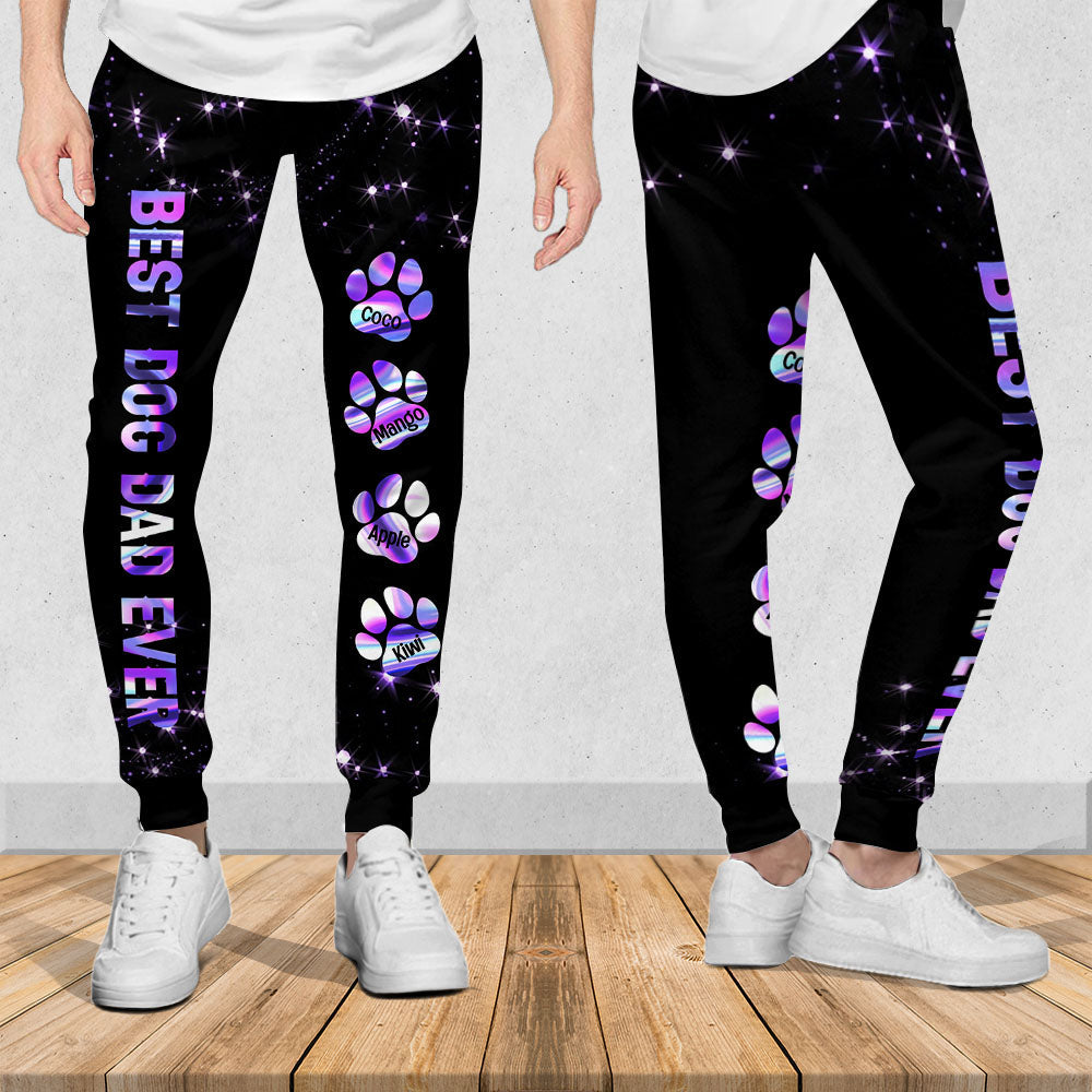 Custom Hologram Dog Mom Dog Dad Sweatpants, Best Gift For Dog Lovers Dung- Thuy