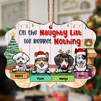 Thumbnail for On The Naughty List Personalized Dog Christmas MDF Ornament, Customized Holiday Ornament CHI-YEN