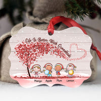 Thumbnail for Personalized Life Is Better With Grandkids Printed Wood Benelux Ornament, Christmas Gift For Mom Grandma CHI-THUY