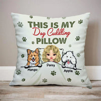 Thumbnail for Personalized This Is My Favorite Pillow Dog Cat Girl Pillow, Gift For Family