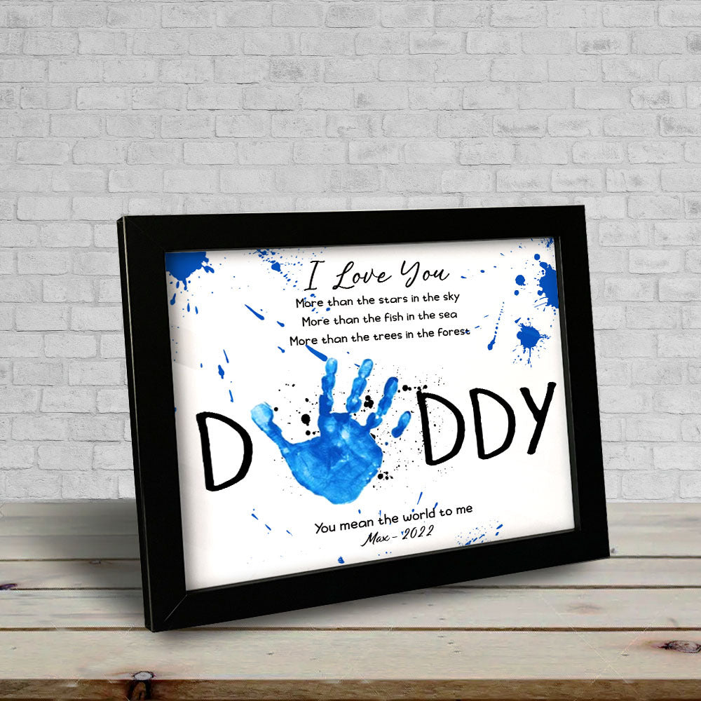 I Love You More Than The Stars Photo Frame, Kids Handprint Keepsake