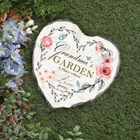 Thumbnail for Grandma's Garden Heart Shaped Slate, Garden Stones