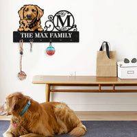 Thumbnail for Personalized Metal Key Hanger For Wall - Gift For Pet Lovers - Cartoon Dog Cat Monogram Family Name