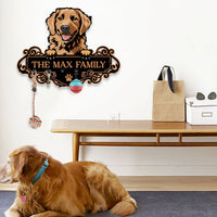 Thumbnail for Personalized Metal Key Hanger For Wall - Gift For Pet Lovers - Luxurious Monogram Family Name