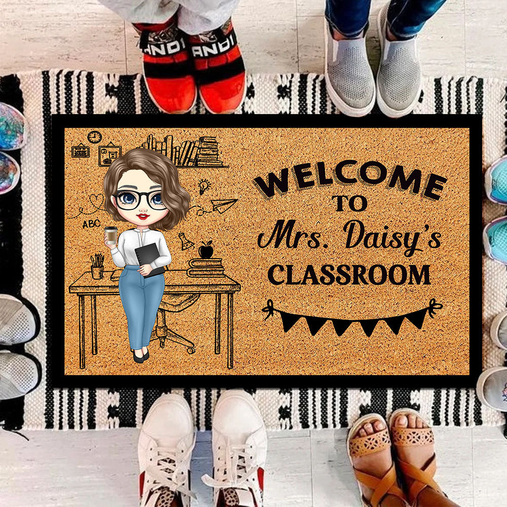 Welcome To Classroom Teacher Doormat, Classroom Decor YHN-THUY