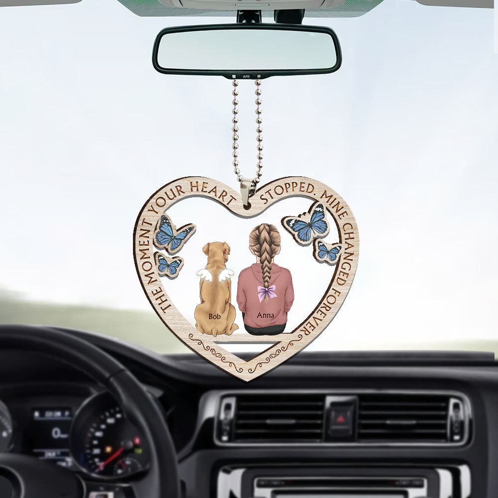 The Moment Your Heart Stopped Pet Memorial Personalized Car Ornament