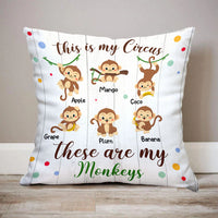 Thumbnail for Personalized This Is My Circus Kids Monkey Grandma Pillow, Gift For Mom Grandma