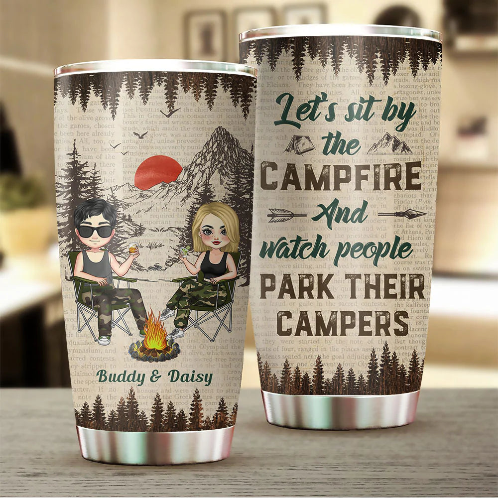 Personalized Camping Partners For Life Husband And Wife Tumbler, Gift For Camping Lover CHI-THUY