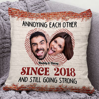 Thumbnail for Upload Couple Photo Annoying Each Other Pillow, Custom Valentine Day Gift Dung-Thuy